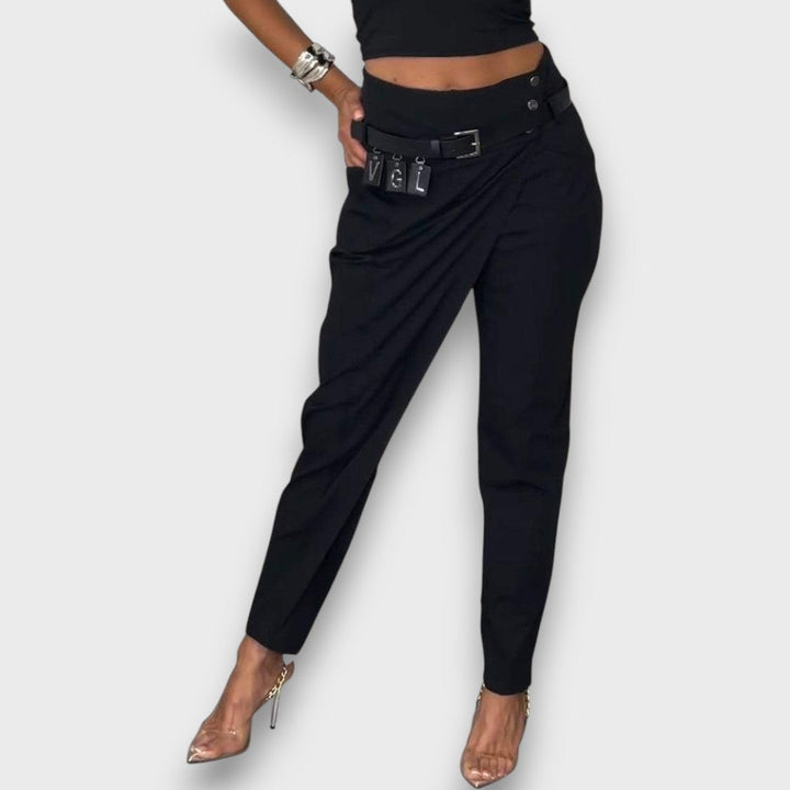 Serenna – Drape-Front Tailored Pants