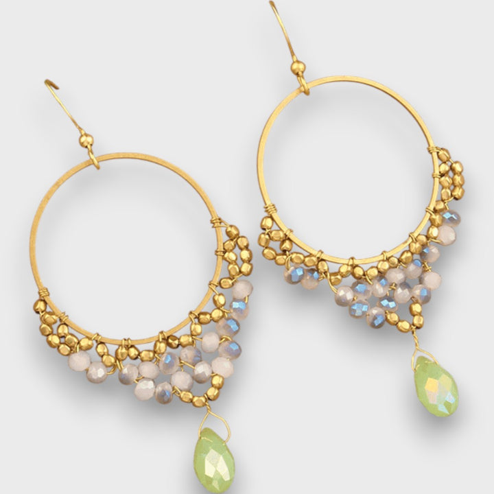 Isalda – Vintage Earrings with Wood & Beads