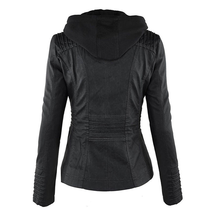 Lunavia – Hooded Faux Leather Jacket