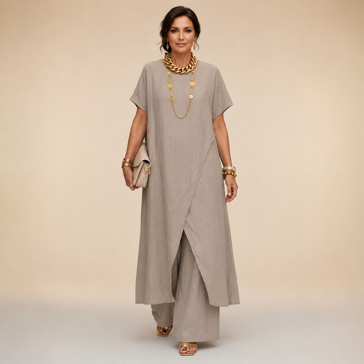 Joleen | Elegant Comfortable Asymmetrical Loose Set
