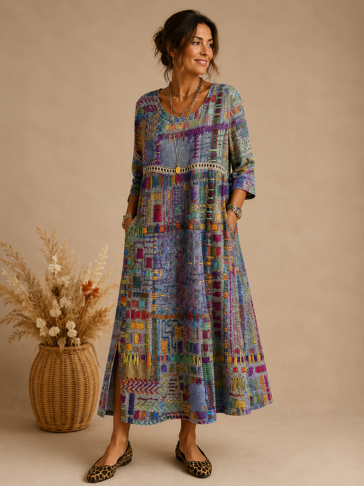 Joyce | Ethnic Patchwork Dress