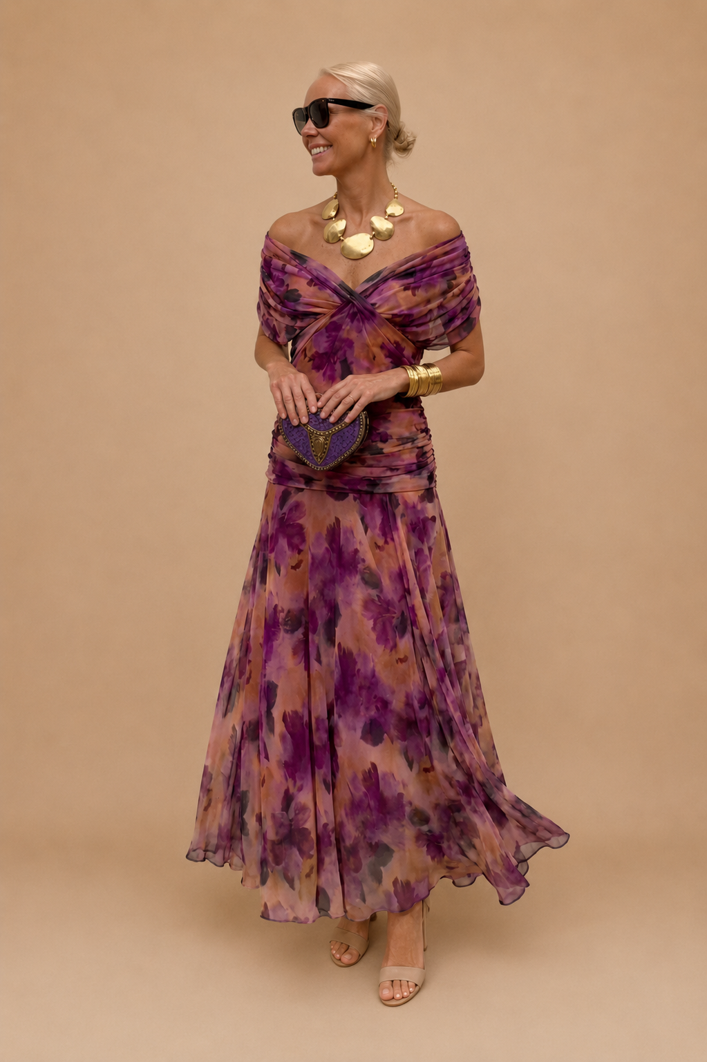 Hendrika | Coral Glow Evening Dress