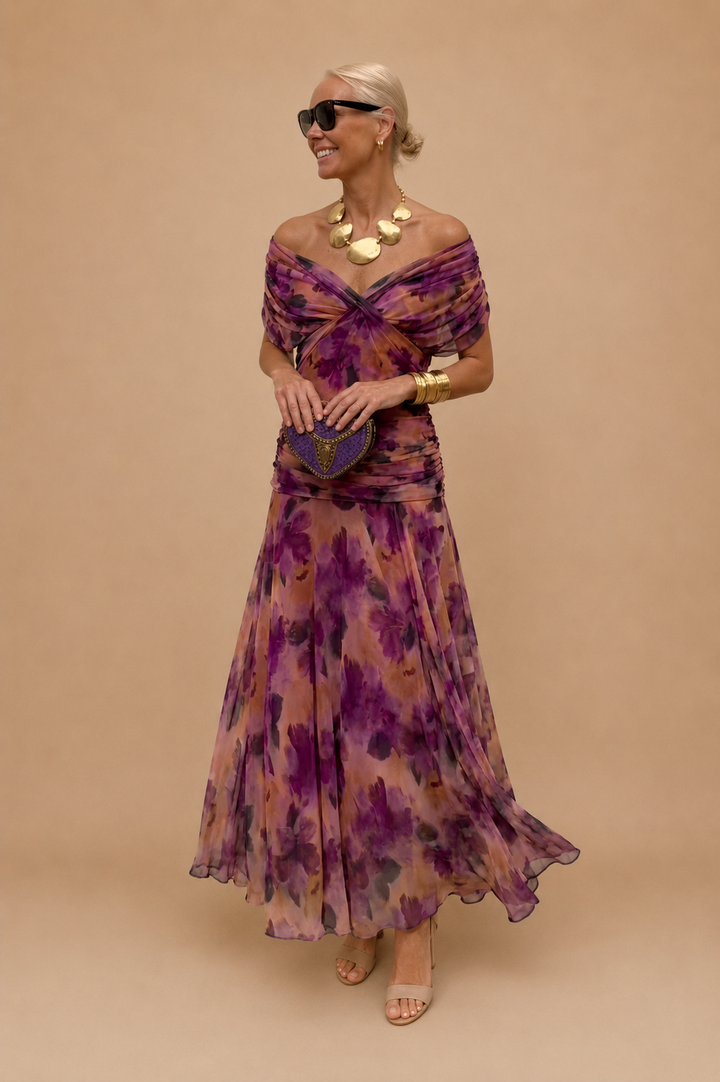 Hendrika | Coral Glow Evening Dress