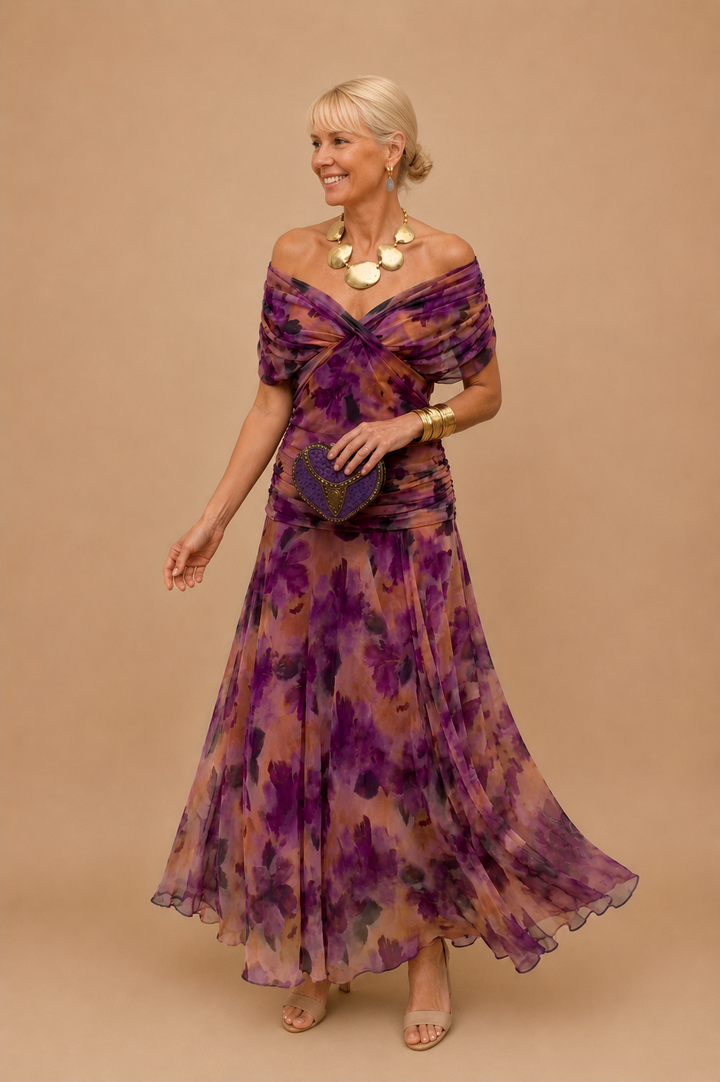 Hendrika | Coral Glow Evening Dress