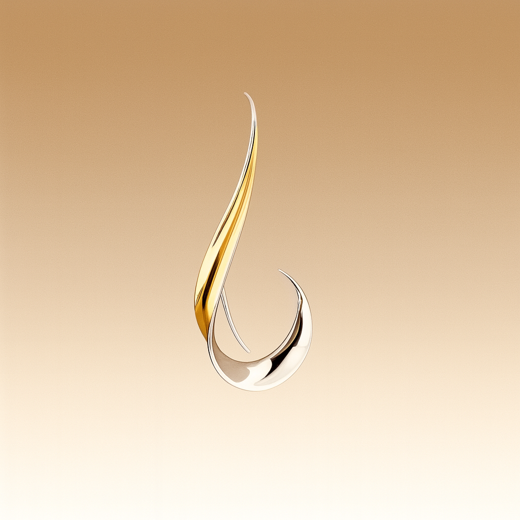 Savine – Sculpted Two-Tone Drop Earrings