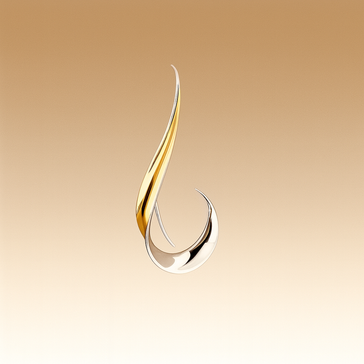 Savine – Sculpted Two-Tone Drop Earrings