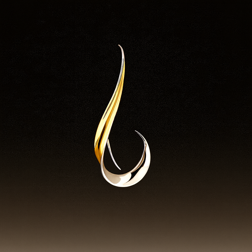 Savine – Sculpted Two-Tone Drop Earrings