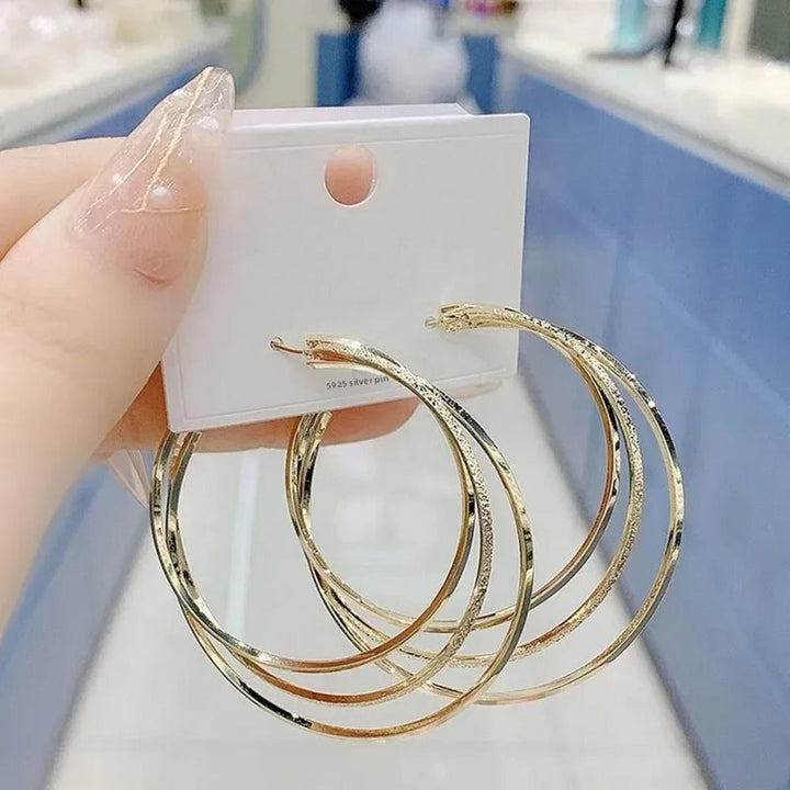 Avalane – Textured Gold Hoop Earrings