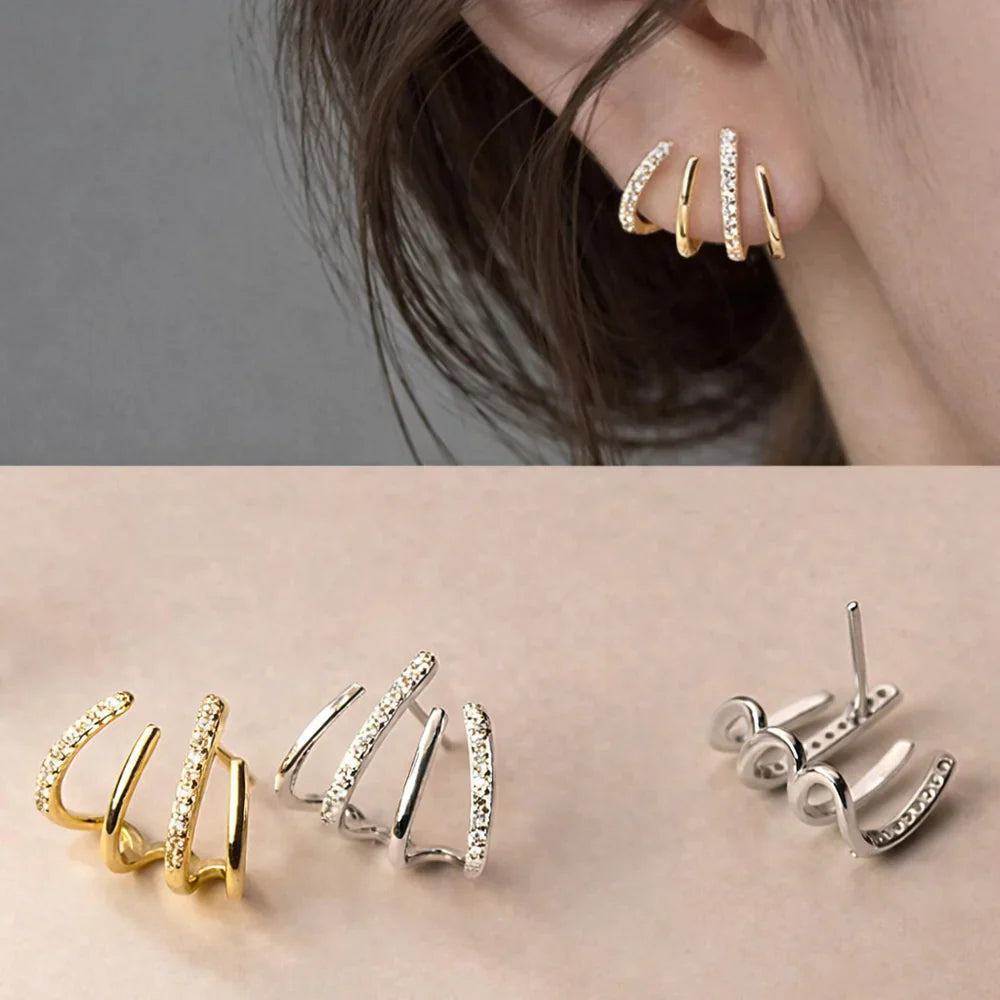 Elen – Sculpted Spiral Ear Cuff Illusion