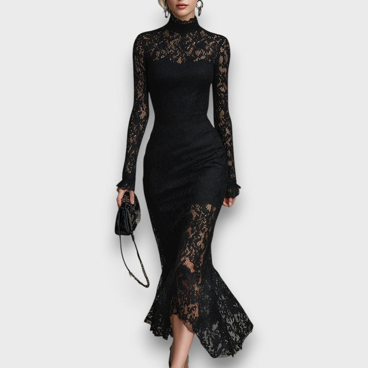 Nyxelle – Lace Fishtail Evening Dress
