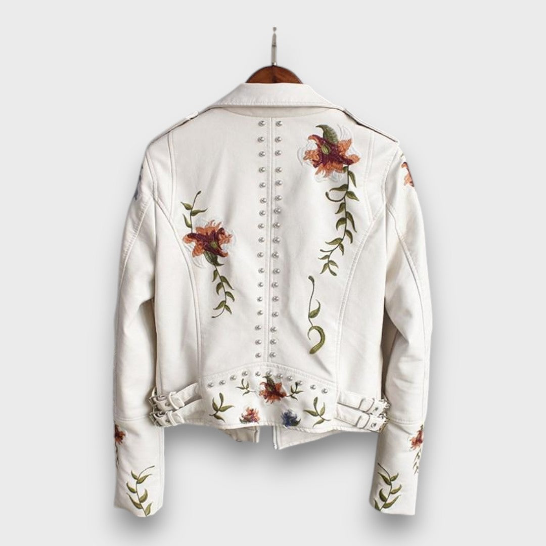 Callina – Embroidered Leather Jacket