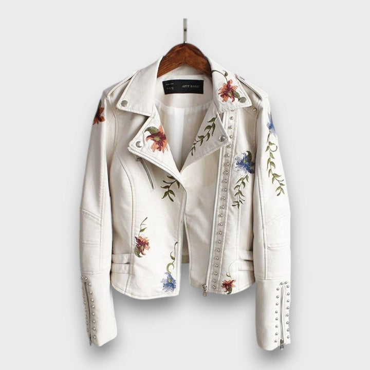Callina – Embroidered Leather Jacket