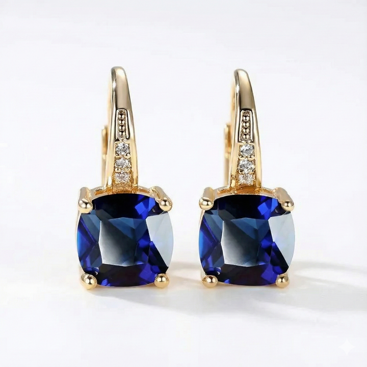 Selvara – Deep Blue Statement Earrings