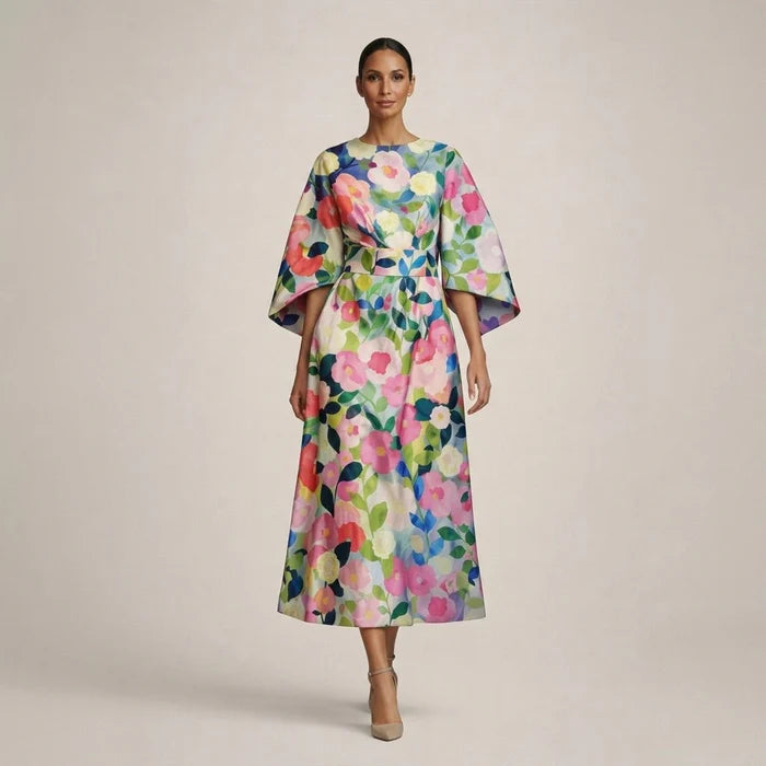 Moxlan | Elegant Floral Dress