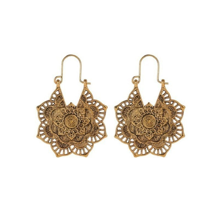 Earrings with Lotus Mandala