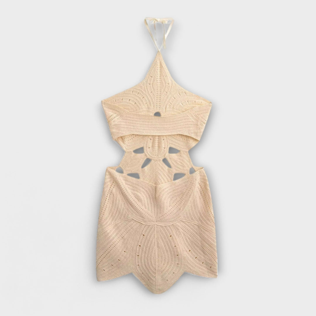 Ranyra – Crochet Dress with Cut-Out Design and Sculptural Effect