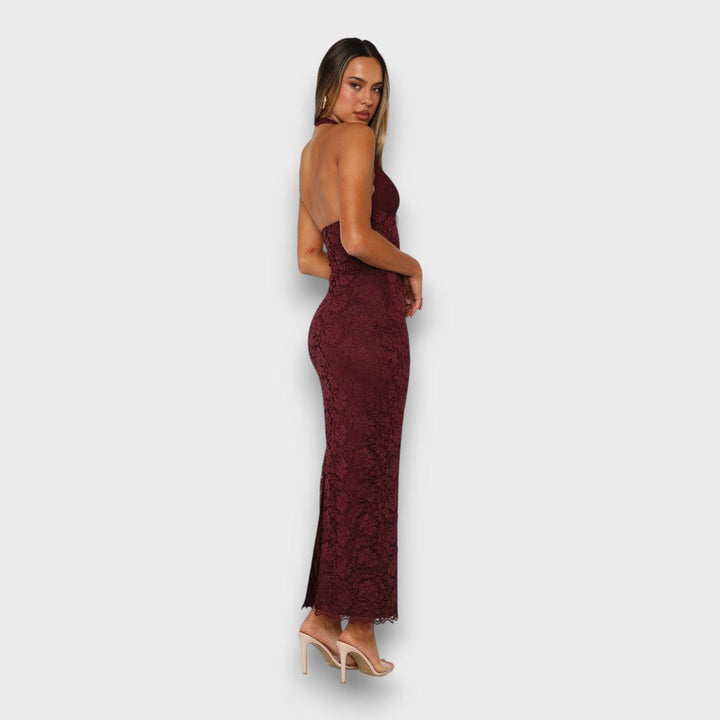 Lacea – Backless Lace Maxi Dress