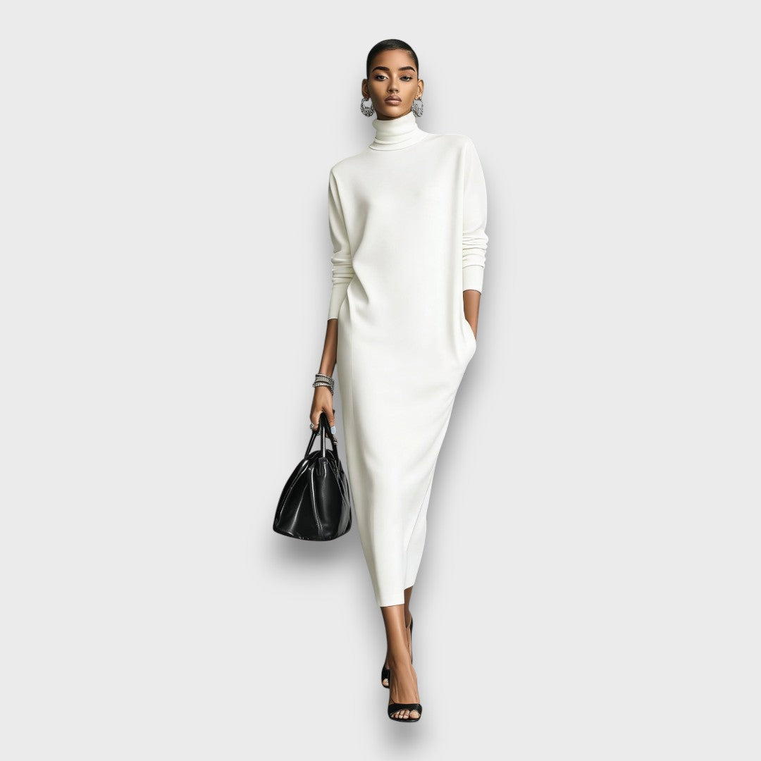 Noirelle – Knitted Turtleneck Maxi Dress