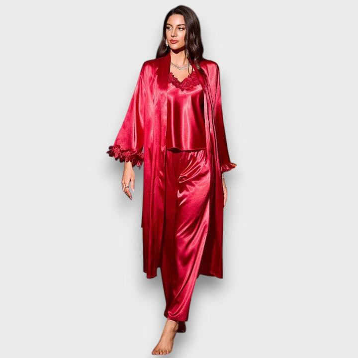 Isalyn – Satin Three-Piece Lounge Set