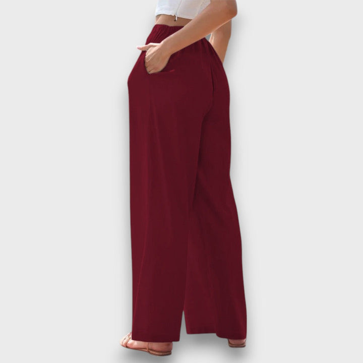 Elvaya – Airy Pants with Drawstring and Wide Leg