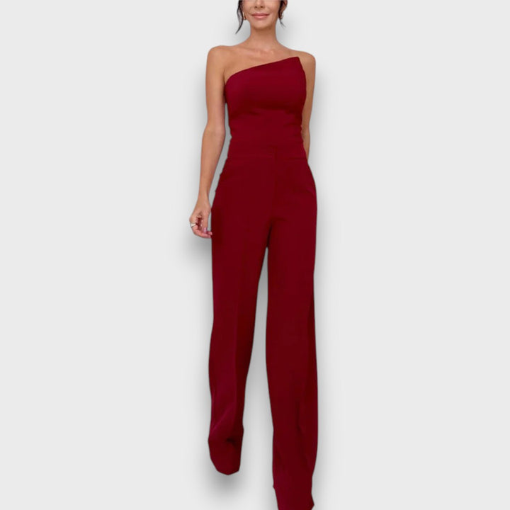 Kuma – Asymmetrical Jumpsuit in Quiet Balance
