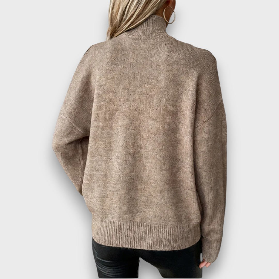 Lanie – Off-Shoulder Turtleneck Sweater