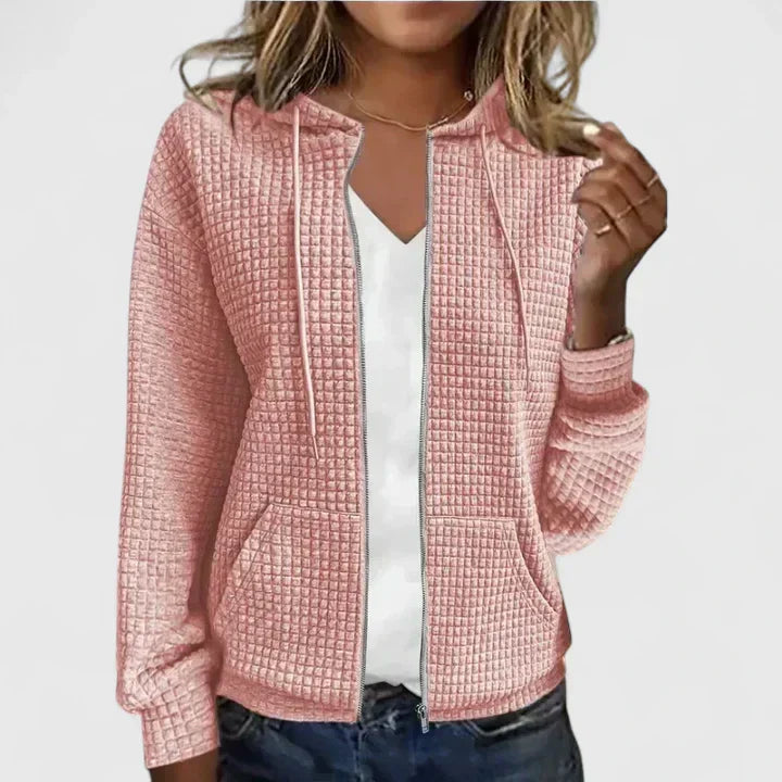 Ilyrana – Textured Zip Hoodie