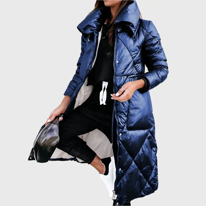 Amandelle – Quilted Longline Winter Coat