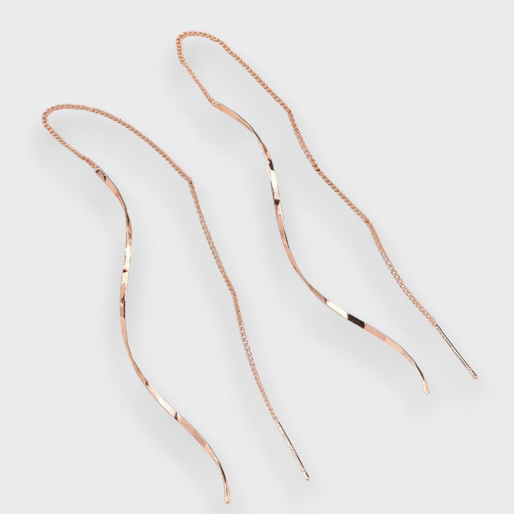 Elwira – Long Earrings with Wave Shape