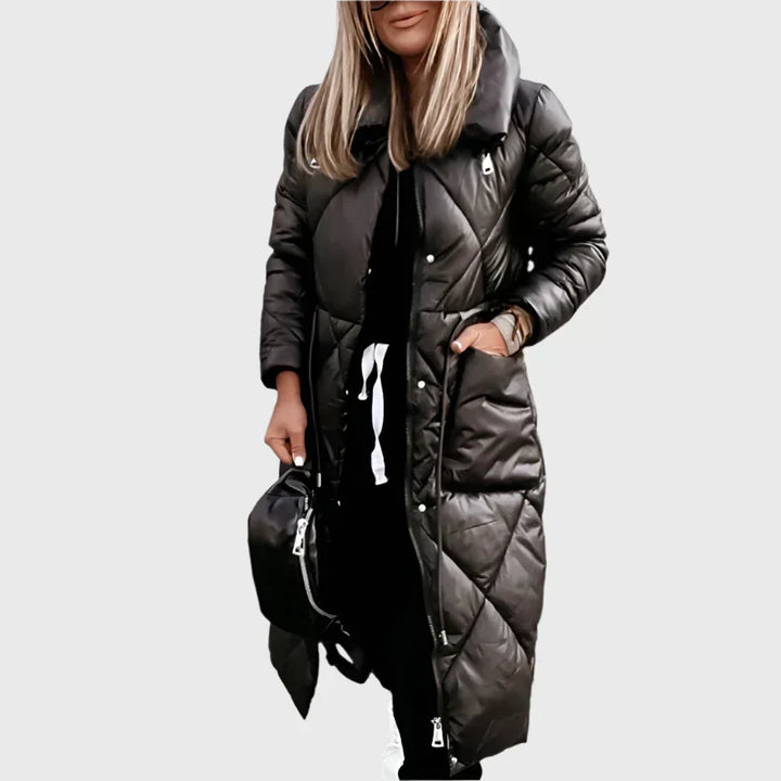 Amandelle – Quilted Longline Winter Coat