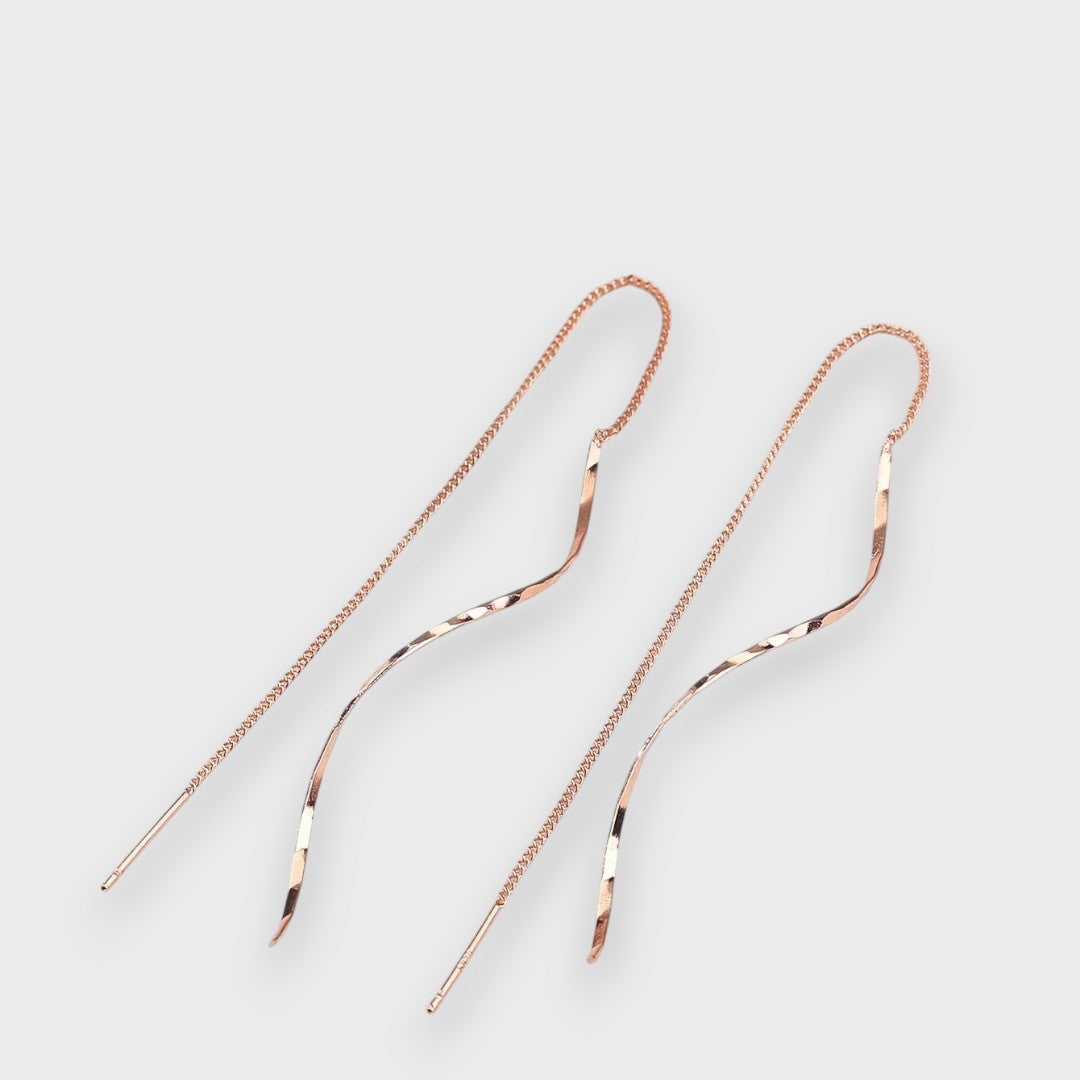 Elwira – Long Earrings with Wave Shape