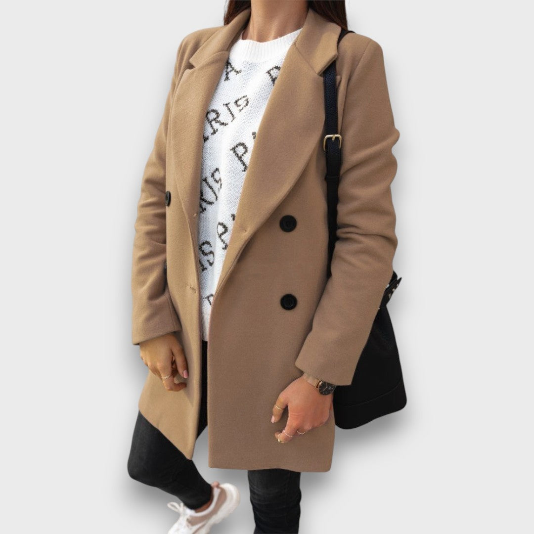Teresa – Tailored Wool-Blend Coat
