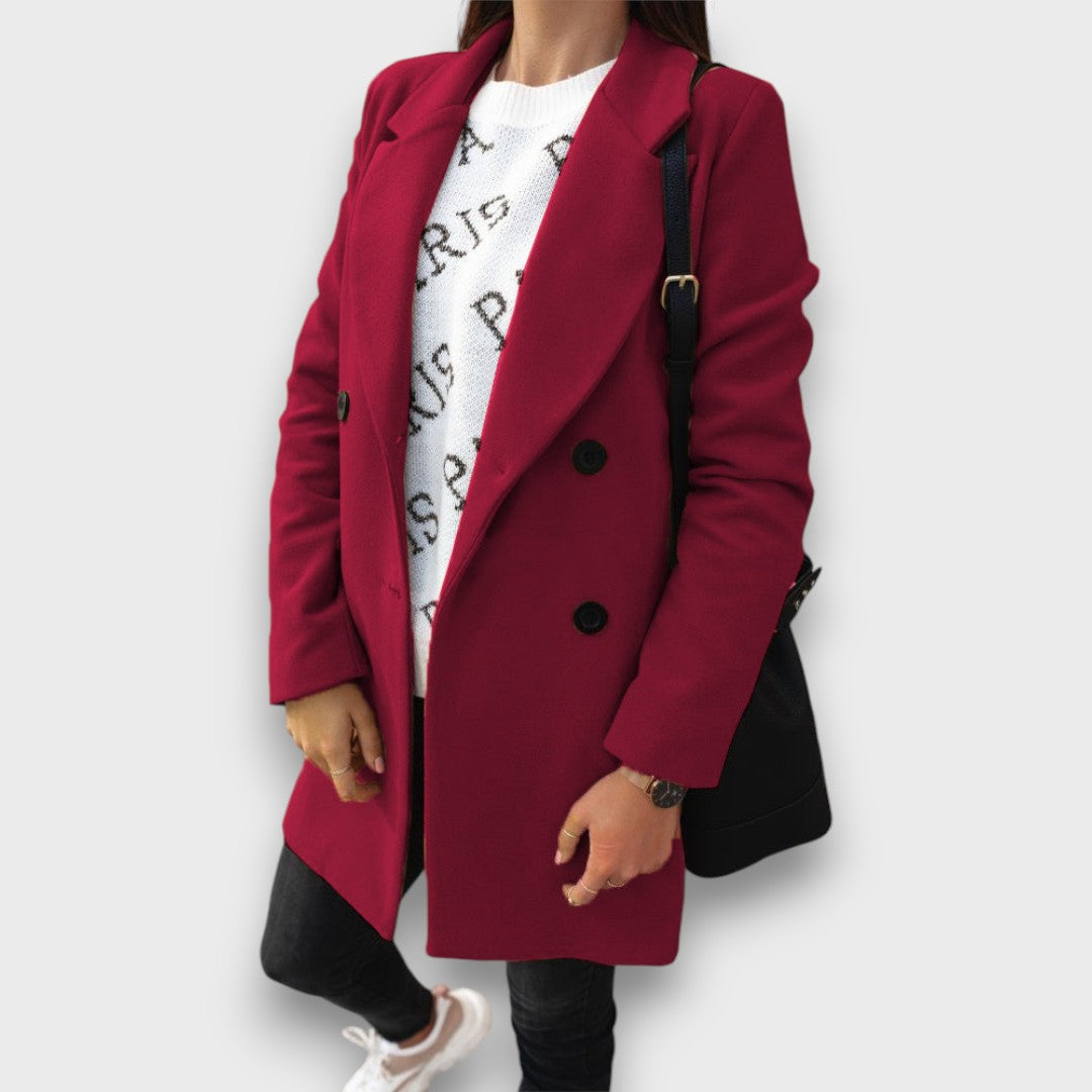Teresa – Tailored Wool-Blend Coat