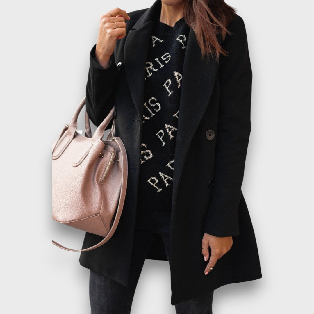 Teresa – Tailored Wool-Blend Coat