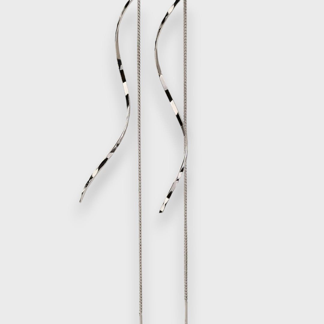 Elwira – Long Earrings with Wave Shape