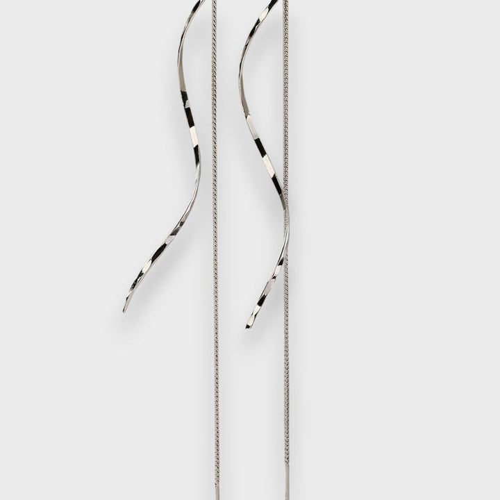 Elwira – Long Earrings with Wave Shape