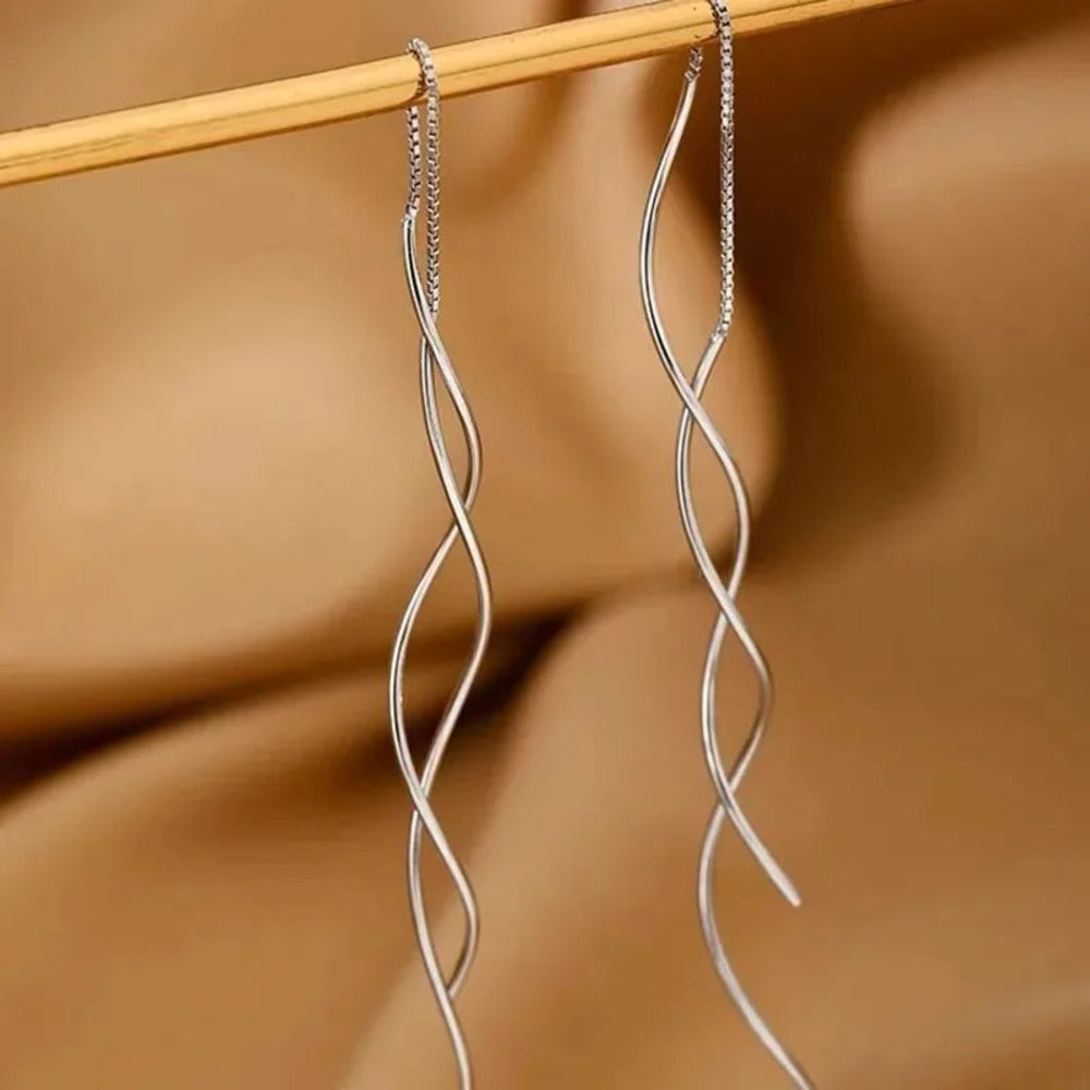 Aura – Sculpted Chain Drop Earrings