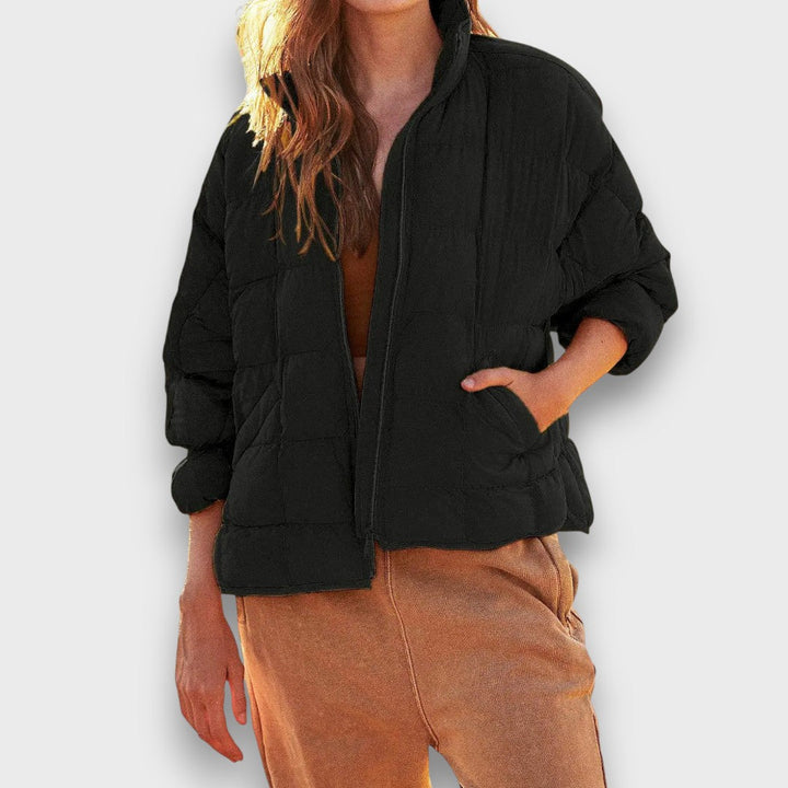 Rheia – Quilted stand collar jacket