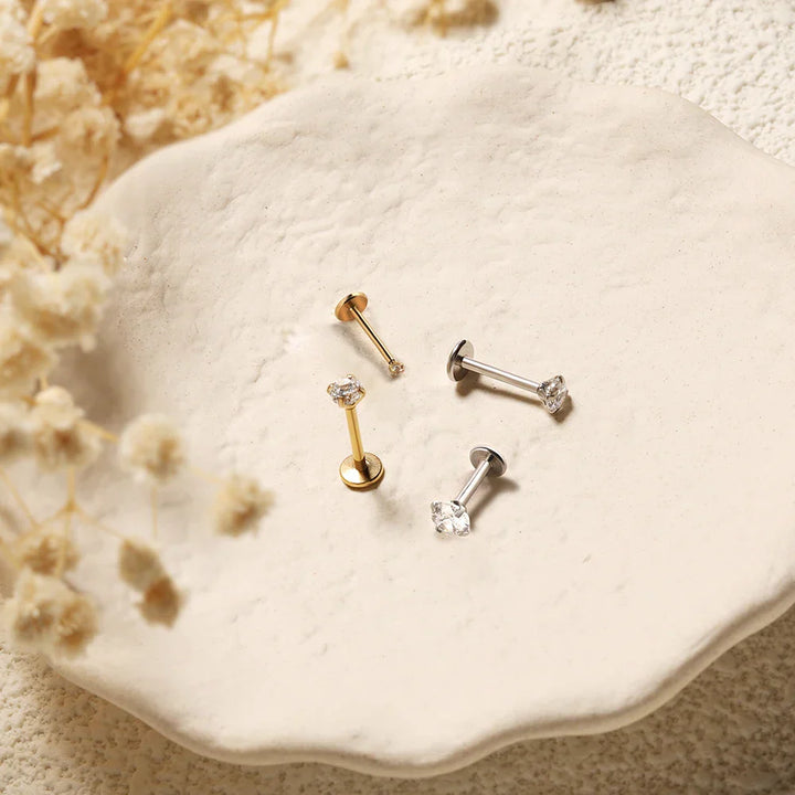 Lioranna – Minimal Crystal Piercing Studs