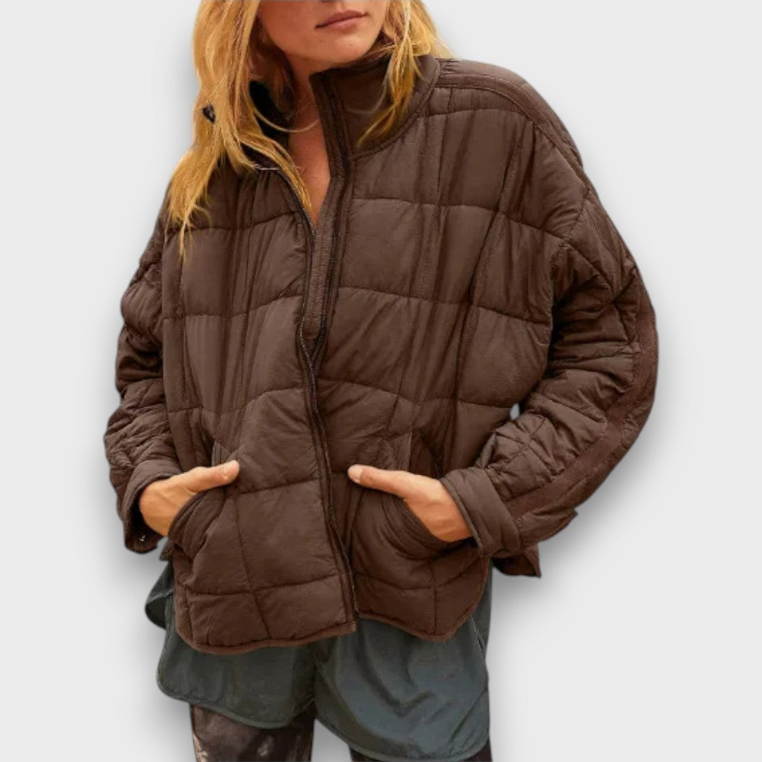 Rheia – Quilted stand collar jacket
