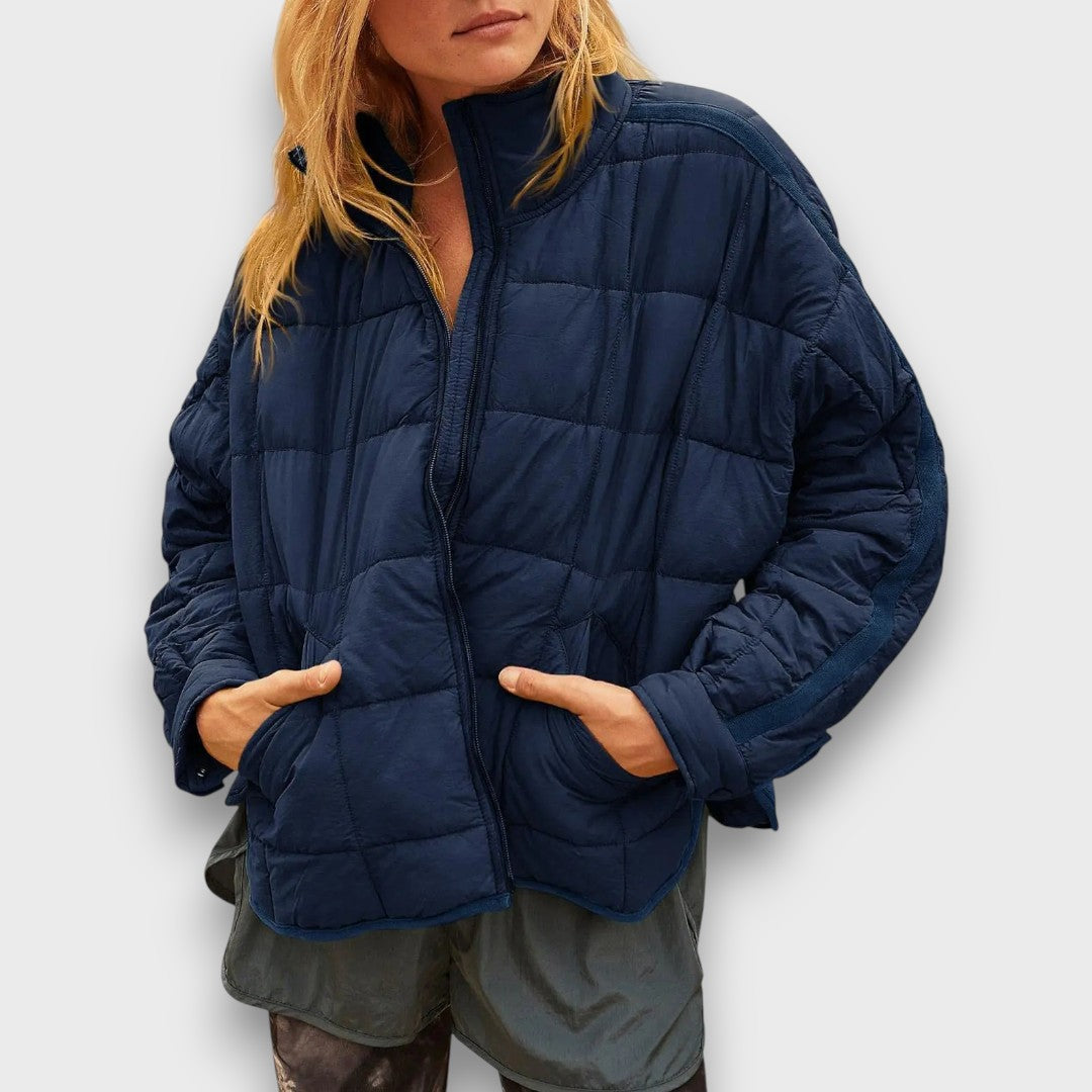 Rheia – Quilted stand collar jacket