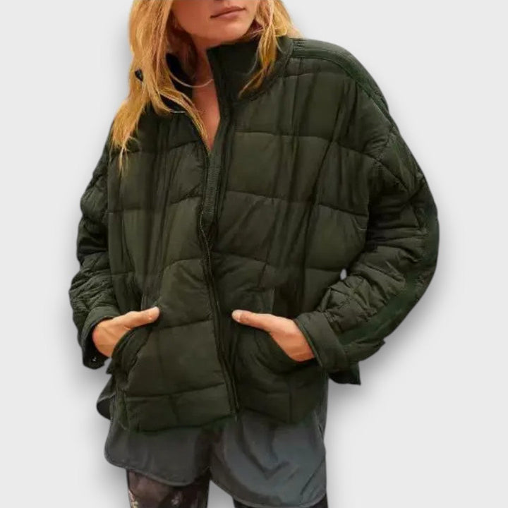 Rheia – Quilted stand collar jacket