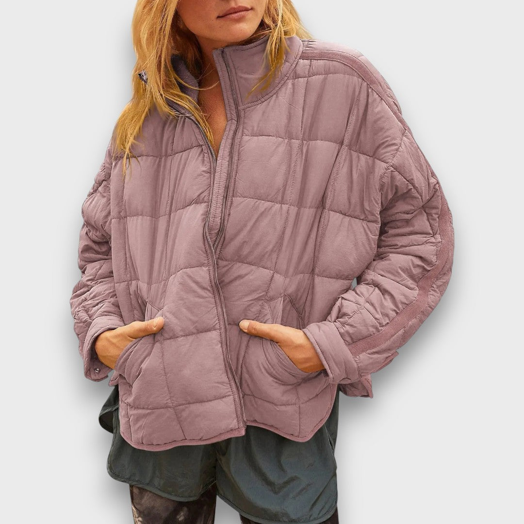 Rheia – Quilted stand collar jacket