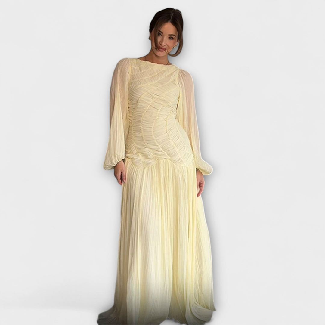 Marienna – Maxi Dress with Artistic Pleats