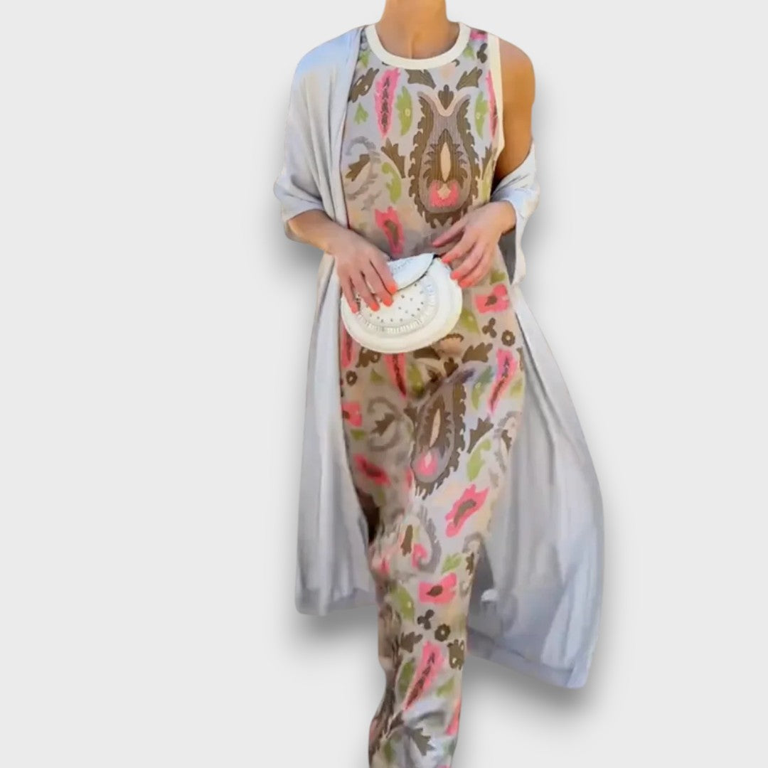 Selviane – Maxi Dress with Cardigan