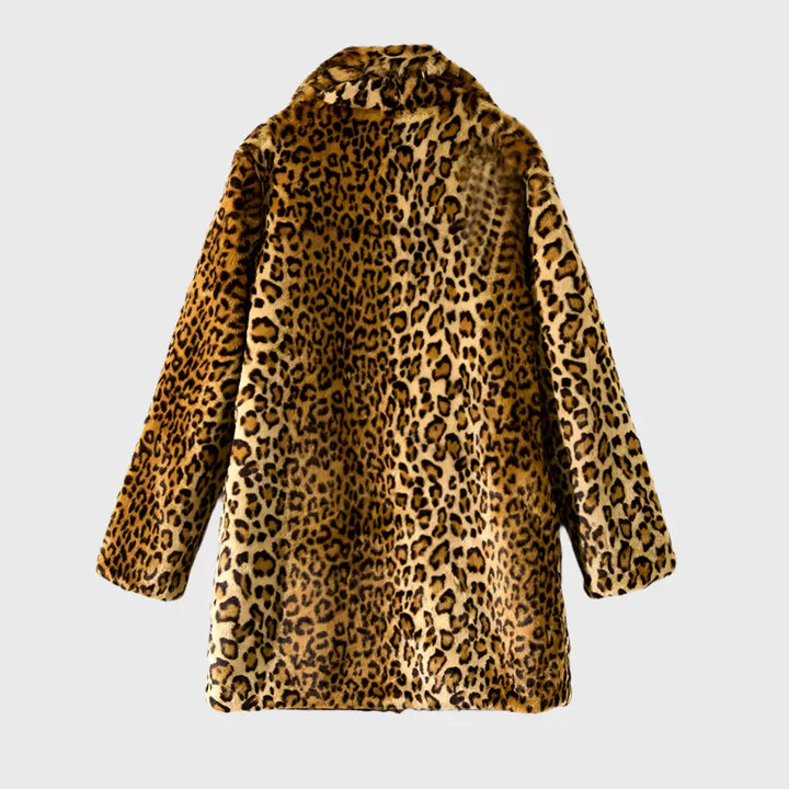 Laureline – Faux Fur Leopard Coat