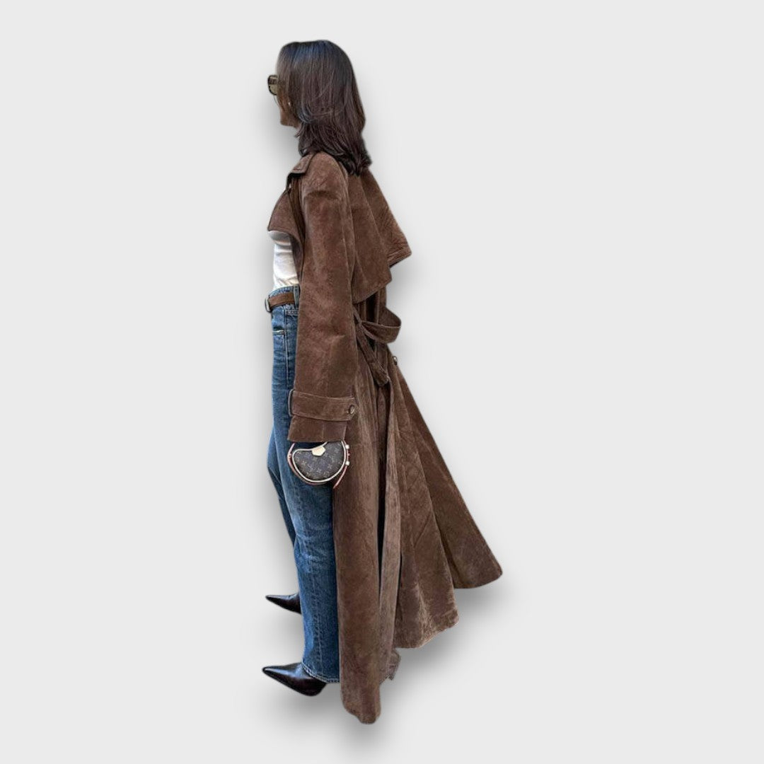 Marceline – Suede Trench Coat