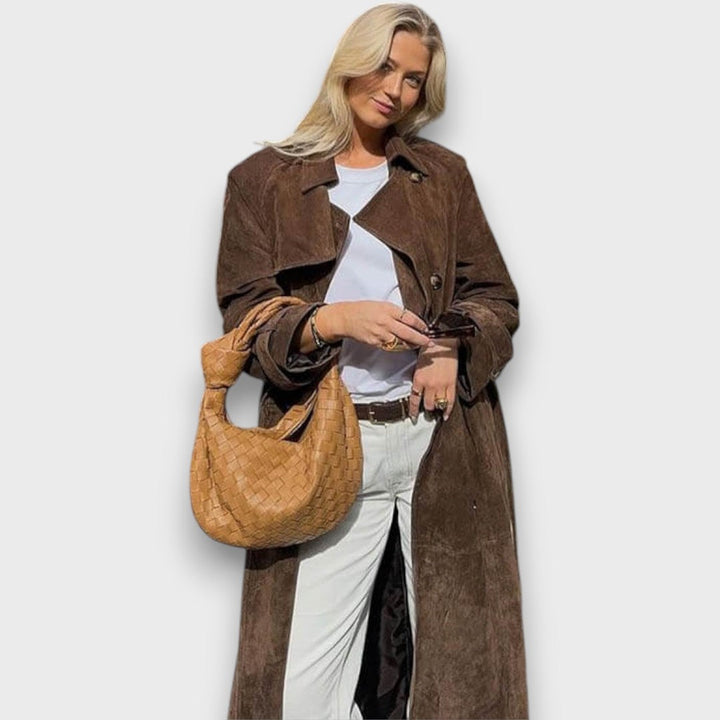 Marceline – Suede Trench Coat