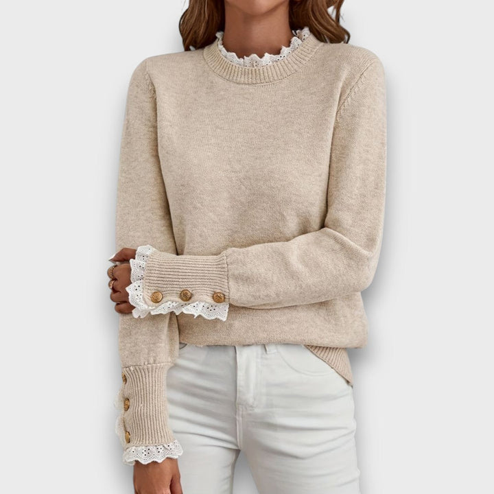 Layka – Elegant Lace-Detail Sweater