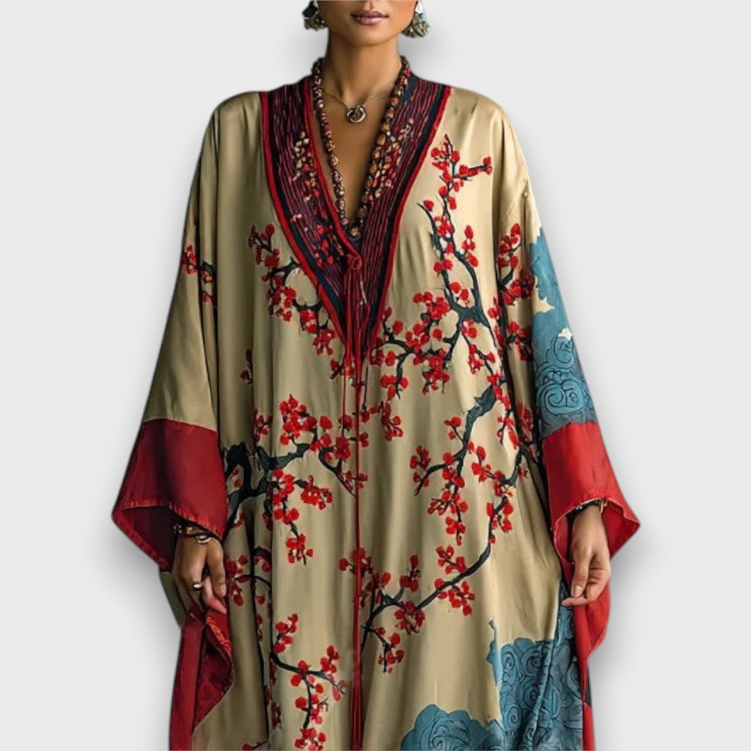 Kaela – Plum Blossom Robe Dress